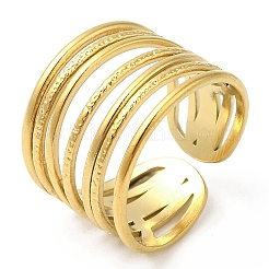304 Stainless Steel Open Cuff Rings&nbsp;RJEW-K245-76G