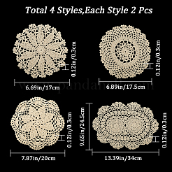 4種類のスタイルの綿織りパッド8個  レストランウエスタンプレースマット  花  トウモロコシの穂の黄色  170~355x2~3mm  2個/スタイル&nbsp;AJEW-GF0008-96