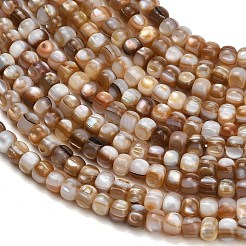 天然淡水シェルビーズ連売り  ルーデル  ペルー  4~4.5x3.5mm  穴：0.7~0.8mm  約111~113個/連  15.20~15.43インチ（38.6~39.2cm）&nbsp;SH-CBA93AD-03