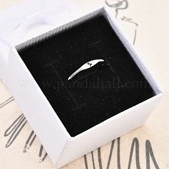 Rhodium Plated 925 Sterling Silver Adjustable Rings&nbsp;RJEW-S397-01P-05