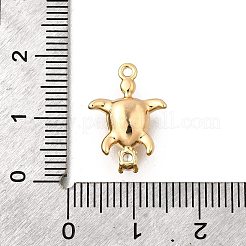 Brass Pave Clear Cubic Zirconia Charms&nbsp;KK-C096-14A-G