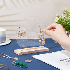 Round Transparent Acrylic Earring Stud Display Stand&nbsp;ODIS-WH0015-95