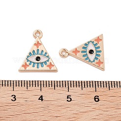 Rack Plating Alloy Enamel Pendants&nbsp;PALLOY-S190-02KCG