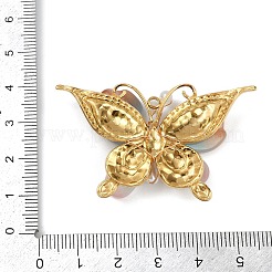 304ステンレススチール、アクリル、プラスチックペンダント  蝶  30.5x51.5x7.5mm  穴：2mm&nbsp;STAS-R170-04G-03