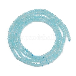 天然石アマゾナイトビーズ連売り  多面カット  ロンデル  2x2x1~1.5mm  穴：0.5mm  約283個/連  15.55''（39.5センチメートル）&nbsp;G-P553-F07-01