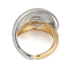 Teardrop Brass Open Cuff Rings for Women&nbsp;RJEW-S001-01GP