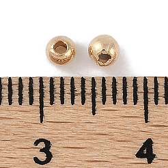 Ccbプラスチックラウンドビーズ  ゴールドカラー  3x2.5mm  穴：1.2mm&nbsp;ALUM-U001-08B-02