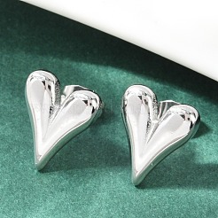 Non-Tarnish 304 Stainless Steel Heart Stud Earrings for Women&nbsp;EJEW-F300-09P