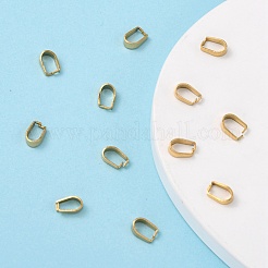 イオンプレーティング(IP) 304 ステンレススチール スナップオンベイル  ゴールドカラー  8x6x0.5mm&nbsp;STAS-L159-20G