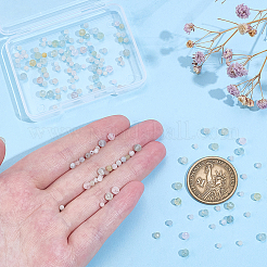150個 3スタイル 天然モルガナイトビーズ  多面カットラウンド  2~4mm  穴：0.3~1mm  50個/スタイル&nbsp;G-WR0001-08