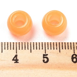 蓄光アクリルビーズ  暗闇で光る  ラウンド  オレンジ  9x6mm  穴：4mm  約1851個/500g&nbsp;OACR-S138-01G