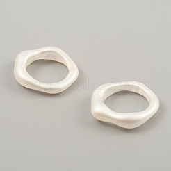 女性のためのキャンディーカラープラスチックツイストウェーブフィンガーリング  古いレース  usサイズ6 1/2(16.9mm)&nbsp;RJEW-WH0004-26C
