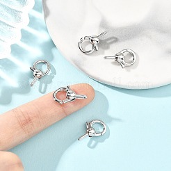シェグレース真鍮製引き輪  カドミウムフリー＆ニッケルフリー＆鉛フリー  リング  プラチナ  16.5x10x5mm  穴：4.5x1.2mm&nbsp;XGRQ58507-786P