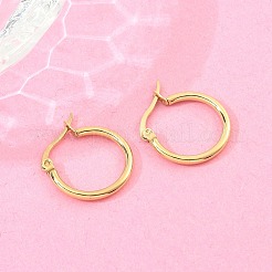 Ion Plating(IP) 304 Stainless Steel Hoop Earrings&nbsp;EJEW-N0016-11G-B