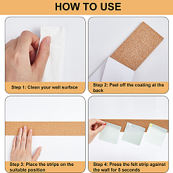 5Pcs Rectangle Cork Self-adhesive Tape&nbsp;AJEW-CP0008-54