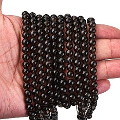 Natural Smoky Quartz Round Beads Strands&nbsp;G-E329-6mm-38