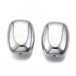 CCBプラスチックビーズ  DIYのジュエリーには  長方形  プラチナ  19x14x8mm  穴：1.5mm  約310個/500g&nbsp;CCB-N003-89P