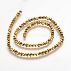 Non-magnetic Synthetic Hematite Bead Strands&nbsp;G-P218-30-G
