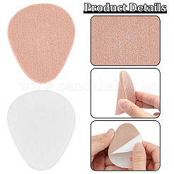 48Pcs 2 Colors Teardrop Self-adhesive Felt Shoe Sole Grips&nbsp;DIY-WR0005-17