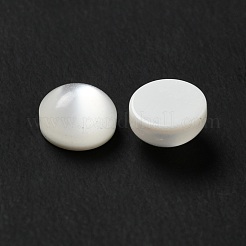 樹脂カボション  パールカラーの  模造キャットアイ  半円/ドーム  フローラルホワイト  5x3mm&nbsp;CRES-D003-09