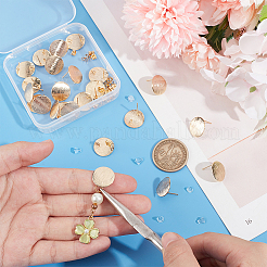 24Pcs Brass Ear Stud Findings&nbsp;KK-UN0002-83