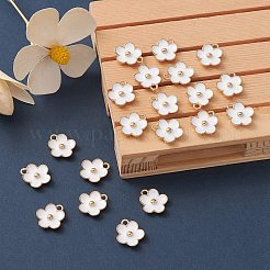 Light Gold Plated Alloy Enamel Pendants&nbsp;ENAM-YW0002-20A