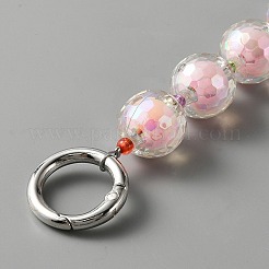 Beads in Beads Style Faceted Acrylic Chain Bag Straps&nbsp;PURS-WH0001-52C