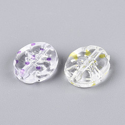 Printed Transparent Acrylic Beads&nbsp;TACR-T029-12M