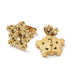 Ion Plating(IP) 304 Stainless Steel Stud Earrings Findings&nbsp;STAS-M323-17G