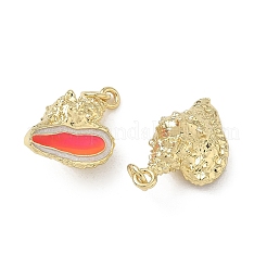 Brass Enamel Pendants&nbsp;KK-CBADC51-15G