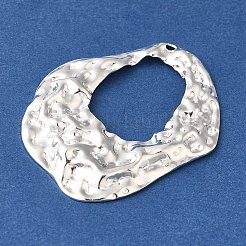 真鍮製ペンダント  鉛フリー＆カドミウムフリー  925銀メッキ  45x37x3mm  穴：1.6mm&nbsp;KK-K383-32S