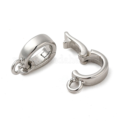 Brass Fold Over Clasps&nbsp;KK-M270-09P-1