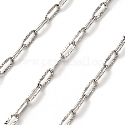 304 Stainless Steel Paperclip Chains&nbsp;CHS-A016-64P-A-1