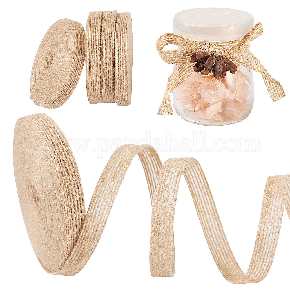 Burlap String Ribbon Wholesale 10M Braided Burlap Ribbon - Pandahall.com