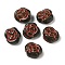 Transparent Lampwork Beads, Rose, Black, 13x8mm, Hole: 1mm, about 65~75pcs/100g