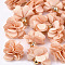 Cloth Pendants, with CCB Plastic, 6-Petal, Flower, Golden, PeachPuff, 26~27x17~28mm, Hole: 1.6mm