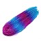 Baking Paint Transparent Glass Beads, Gradient Color, Segmented Multi-color Beads, Round, Medium Violet Red, 8mm, Hole: 1mm, about 106pcs/strand, 31.10''(79cm)