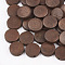 Natural Pear Wood Beads, Dyed, Flat Round, Saddle Brown, 15x4mm, Hole: 1.8mm