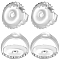 30Pcs Brass Ear Nuts, Earring Backs, 925 Sterling Silver Plated, 5x4mm, Hole: 0.7mm