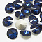 Pointed Back Glass Rhinestone Cabochons, Rivoli Rhinestone, Back Plated, Faceted, Cone, Montana, 12x6mm