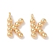 Brass Pendants, Cadmium Free & Nickel Free & Lead Free, Letter Charms, Real 18K Gold Plated, 13x8x2mm, Hole: 1mm