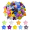 Transparent Acrylic Beads, Frosted, Flower, Mixed Color, 17.5x12mm, Hole: 1.5mm