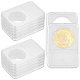 プラスチック製のコイン収納ボックス  長方形  ホワイト  84.5x59x8mm  内径：40.5x39mm&nbsp;AJEW-WH0009-74A-1