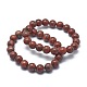 Natural Sesame Jasper/Kiwi Jasper Bead Stretch Bracelets&nbsp;BJEW-K212-A-037-1