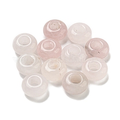 天然石ローズクォーツビーズ  ロンデル  10x4.5mm  穴：3.5mm