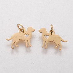 304 Stainless Steel Puppy Pendants&nbsp;STAS-Q201-T464G
