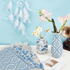 6Pcs 6 Styles Paper Ceramic Decals&nbsp;DIY-BC0015-30B