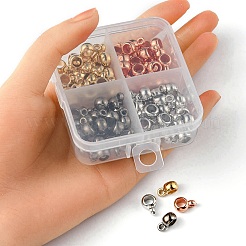 4 色 CCB プラスチックチューブベイル  ループベイル  ロンデルペンダントベイル  ミックスカラー  12x8x5mm  穴：1.8mm  内径：4.8mm  25個/カラー  100pc&nbsp;CCB-YW0001-12A
