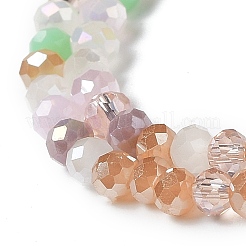 ガラスビーズ連売り  多面カット  ロンデル  アクアマリン  3.5x3mm  穴：0.7mm  約105~110個/連  29~31cm&nbsp;EGLA-A034-M3mm-01