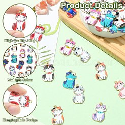 45Pcs 9 Colors Alloy Enamel Pendants&nbsp;ENAM-CJ0007-31